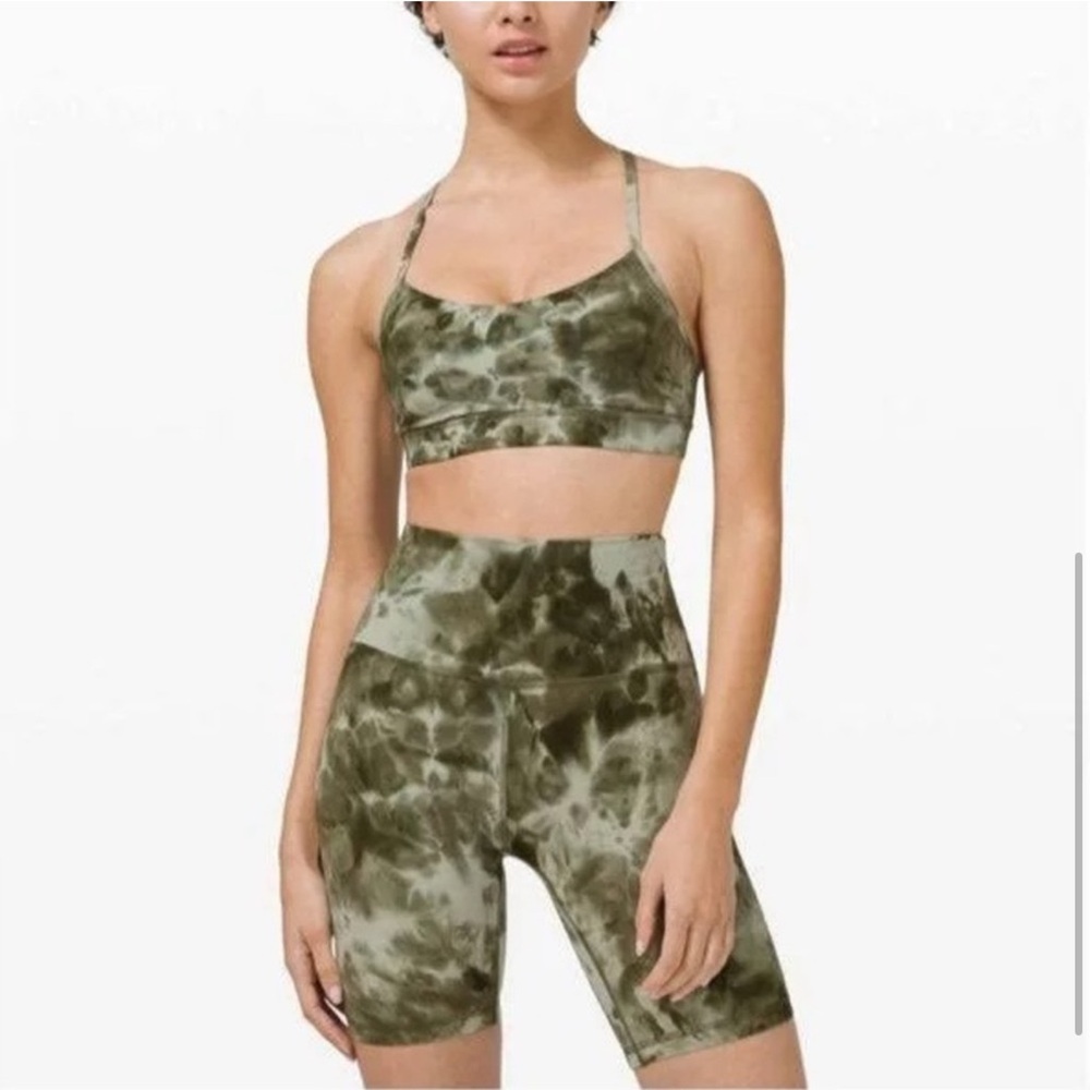 Lululemon Align Green Tie Dye Bike Shorts